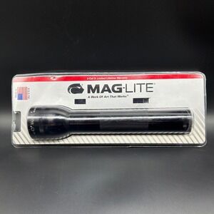 Maglite 2-Cell D Flashlight Black S2D016 Heavy Duty Handheld Light New